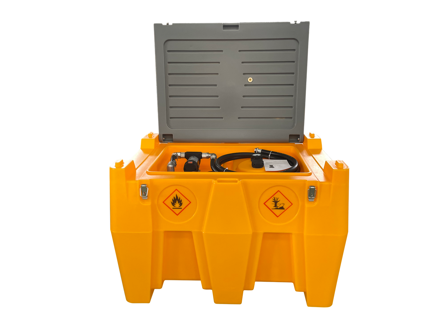 EMC Portable Diesel Fuel Tank - 116 US Gallon (440 Liters) - 13' hose - 12V self priming pump