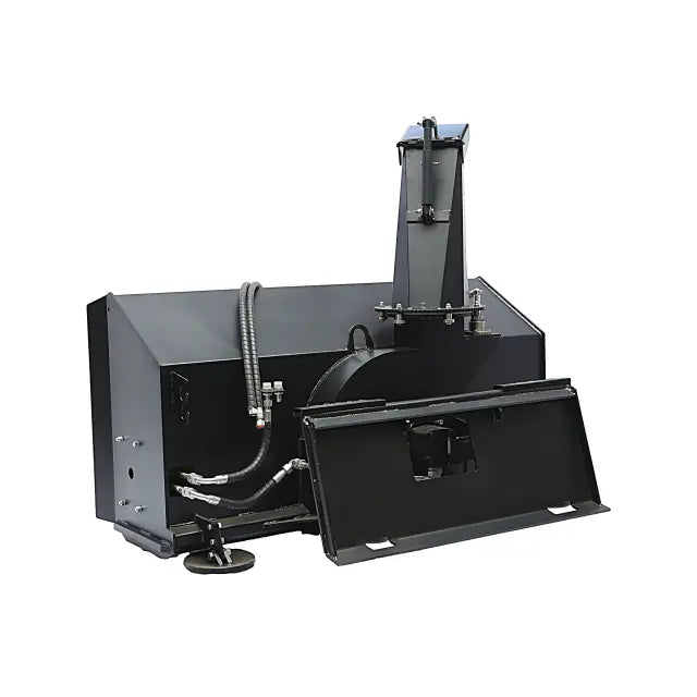 EMC 68" Skid Steer Heavy Duty Snow Blower - Hydraulic Swing - 6 Meters Throwing Distance - Manual Chute