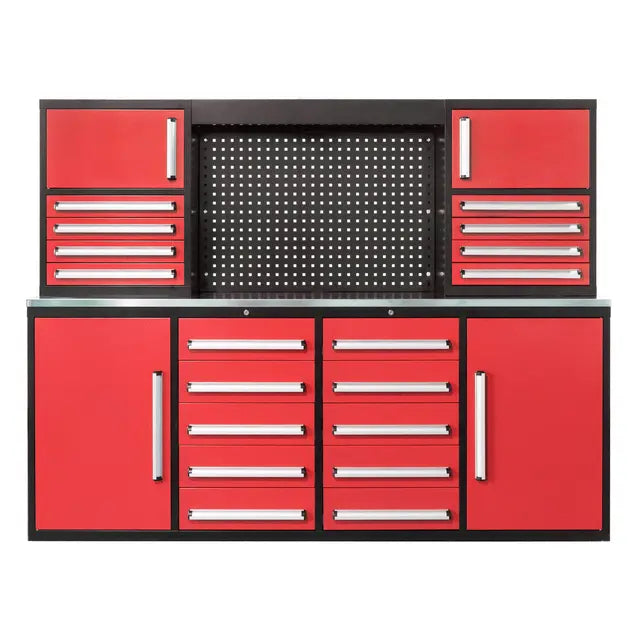 EMC 7ft Workbench Cabinet Combo 18 Drawers 4 cabinets