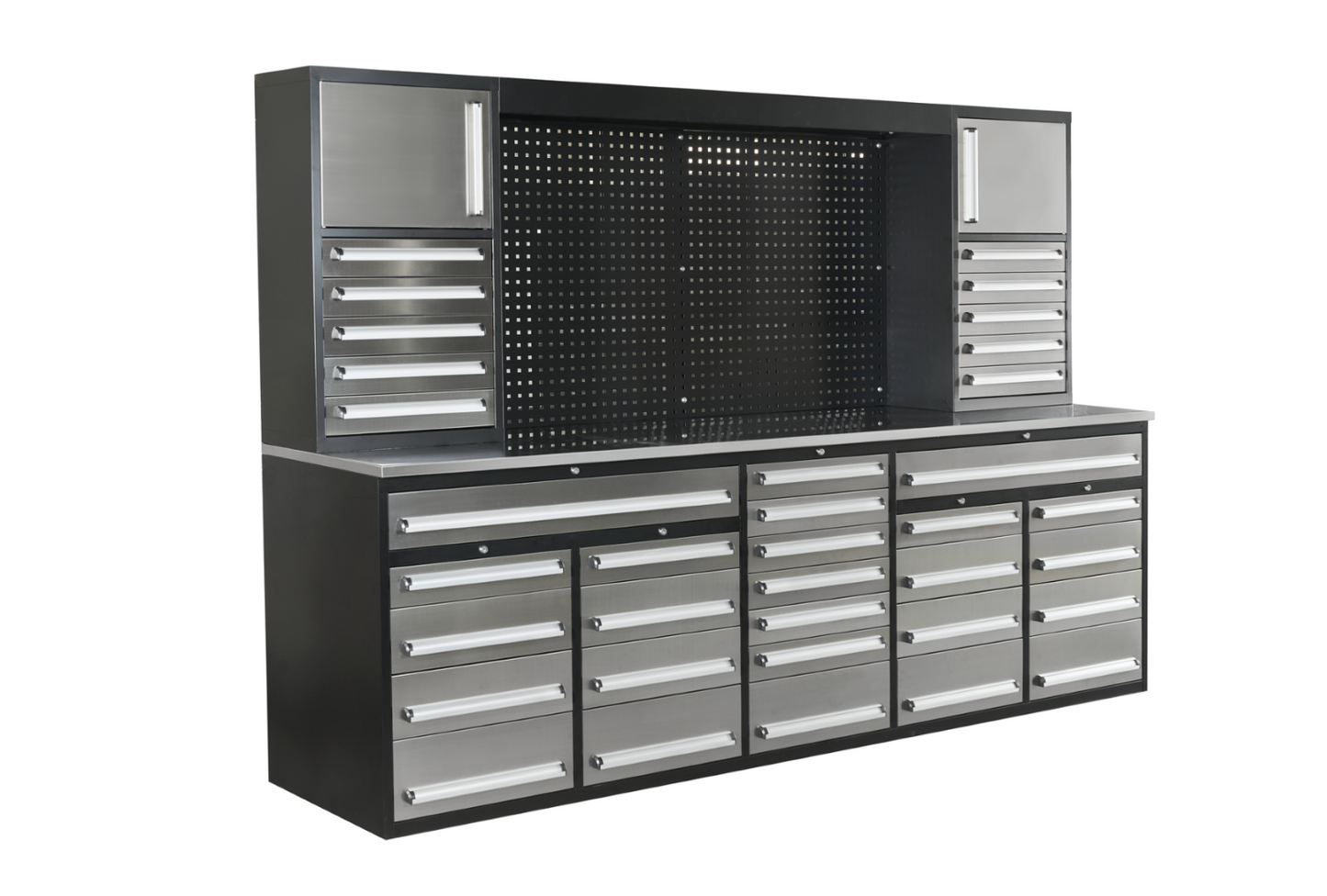 EMC 10ft Stainless Steel Workbench Cabinet Combo 35 Drawers 3