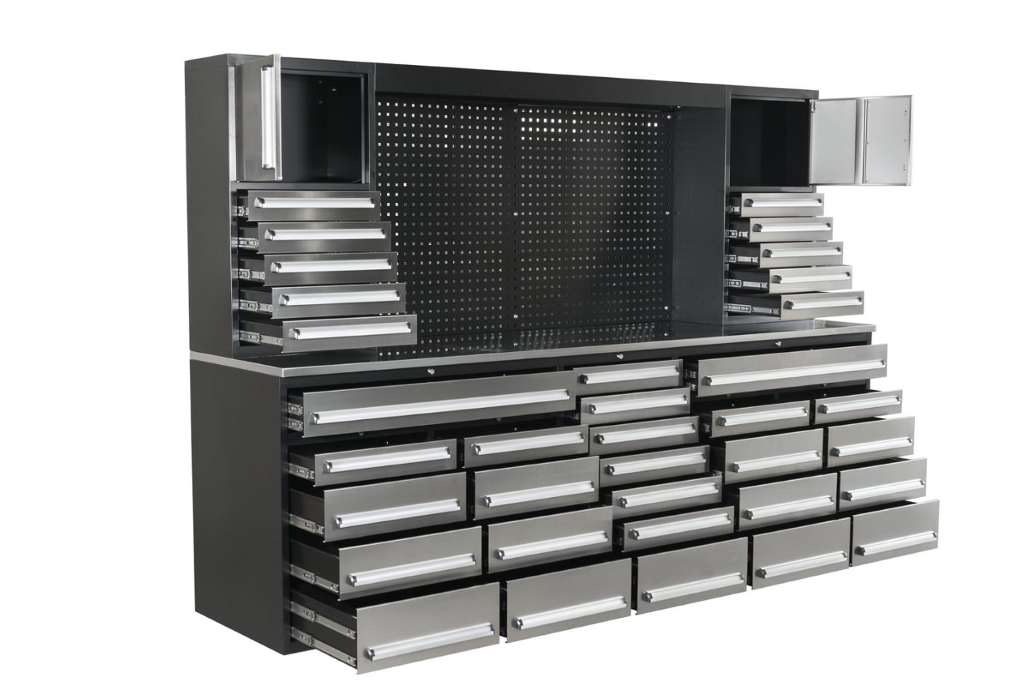 EMC 10ft Stainless Steel Workbench Cabinet Combo 35 Drawers 3