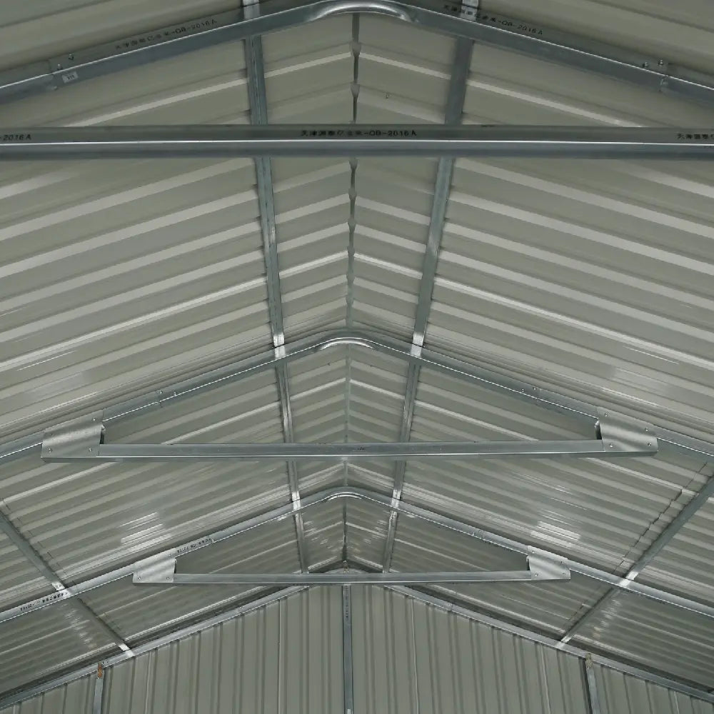 EMC 21'x19' Heavy Duty Double Metal Garage Shed, 75 MPH Wind Rated