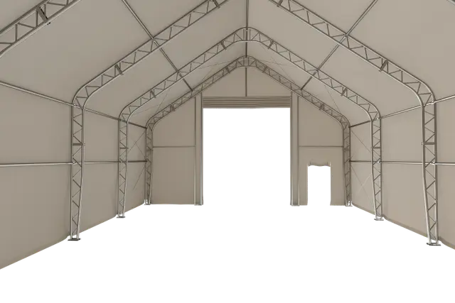 EMC Double Trussed Storage Shelter - 30' Wide x 40' Length x 22' Height