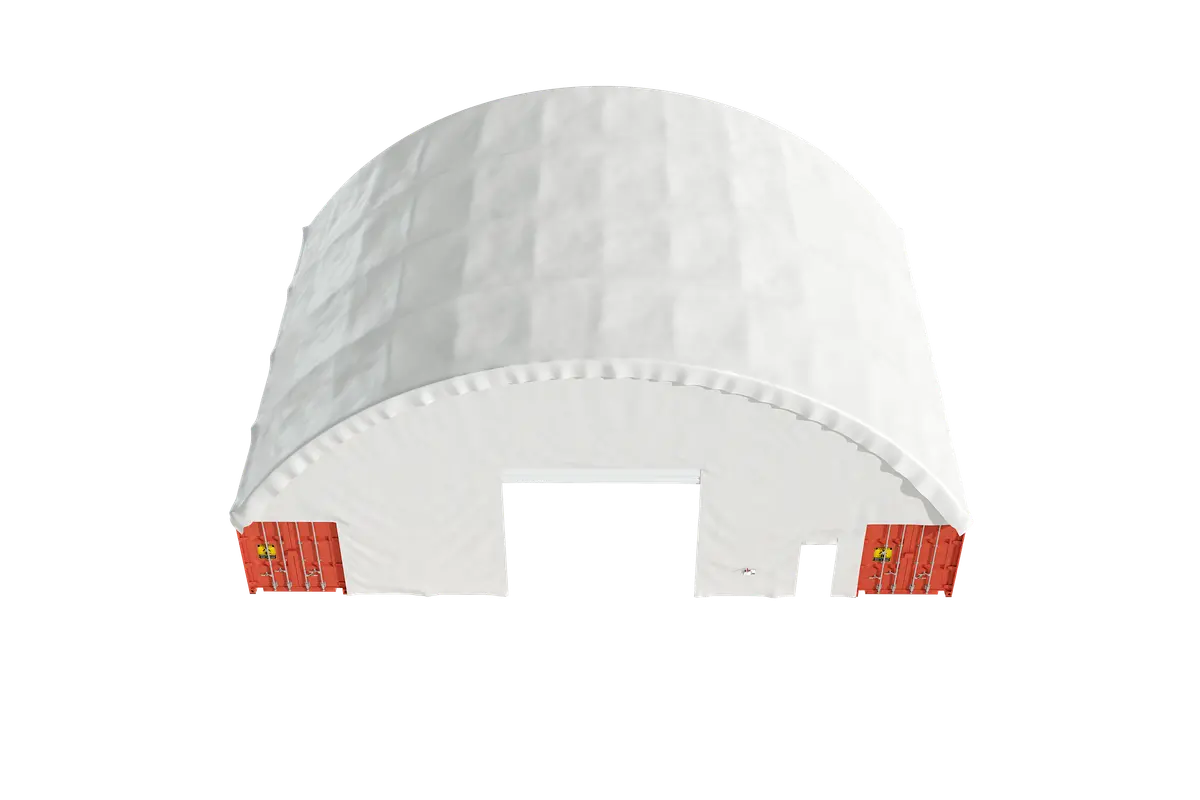 EMC Container Shelter 60'x40'x20' (610g PVC) Double Trussed