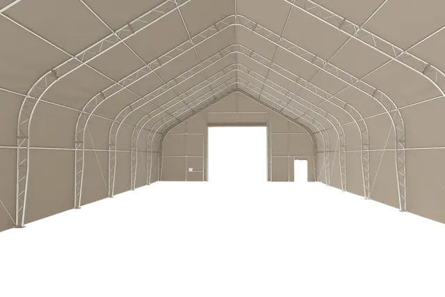 EMC Double Trussed Storage Shelter - 40' Wide x 80' Length x 24' Height