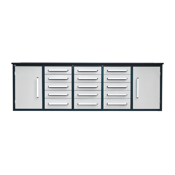 EMC 10ft Workbench Cabinet Combo 15 Drawers 2 Cabinets