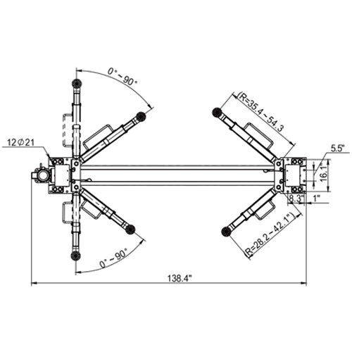 EMC 10,000lb Heavy-Duty Two Post Auto Lift