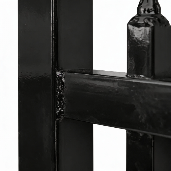 EMC 16 ft. Wrought Iron Driveway Gate - Arrow Design, Heavy-Duty