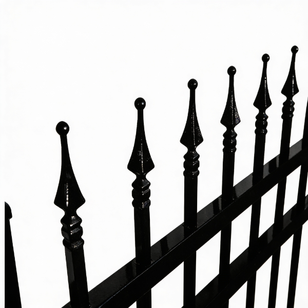 EMC 16 ft. Wrought Iron Driveway Gate - Arrow Design, Heavy-Duty