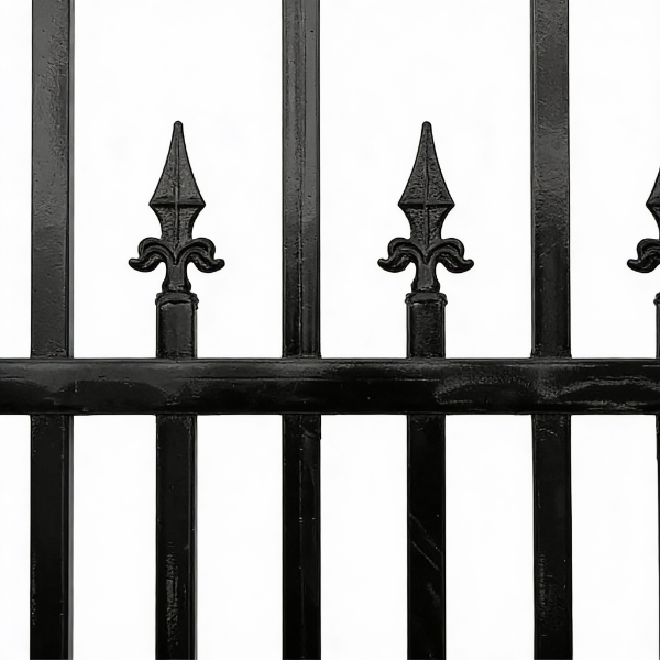 EMC 16 ft. Wrought Iron Driveway Gate - Arrow Design, Heavy-Duty