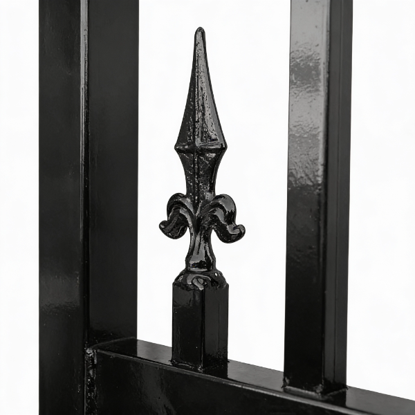 EMC 16 ft. Wrought Iron Driveway Gate - Arrow Design, Heavy-Duty