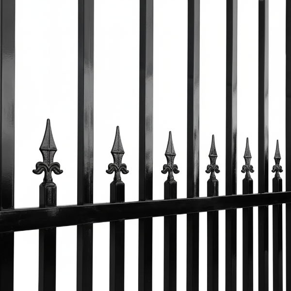EMC 16 ft. Wrought Iron Driveway Gate - Arrow Design, Heavy-Duty