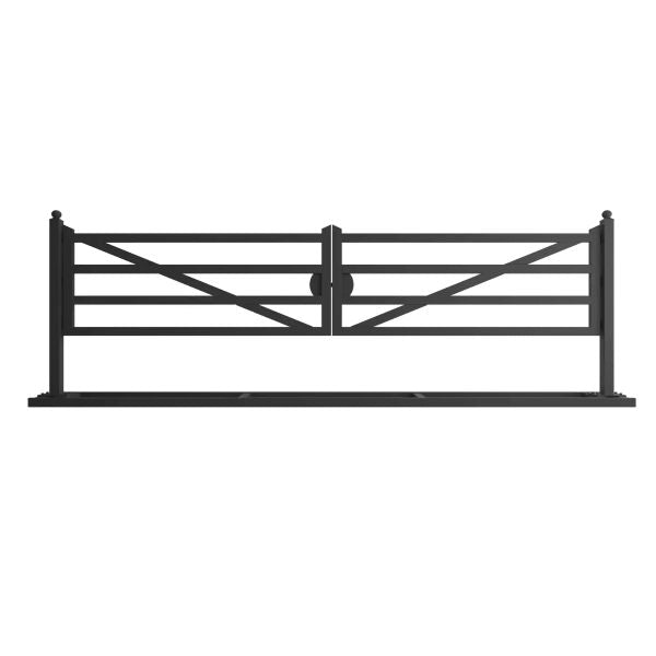EMC 20FT Cross X-Brace Farm Metal Driveway Gate