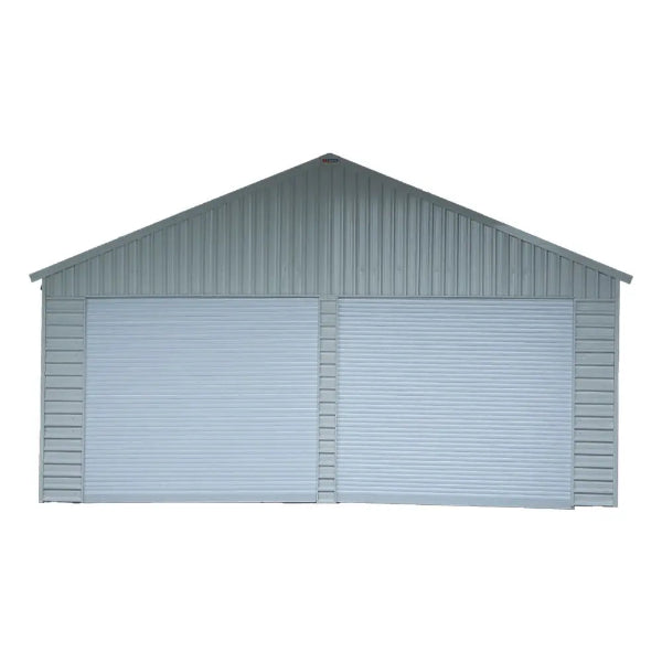 EMC 21'x19' Heavy Duty Double Metal Garage Shed, 75 MPH Wind Rated