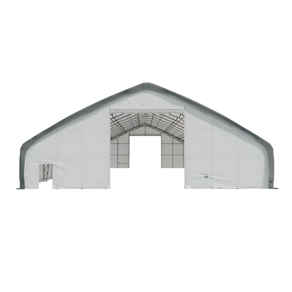 EMC 60120D Double Trussed Storage Shelter - 60' Wide x 120' Length x 25' Height