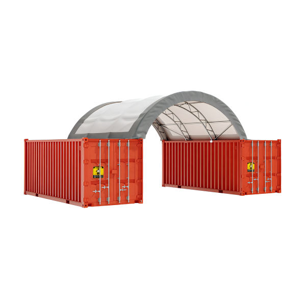 EMC C2020 Double Truss Container Shelter - 20' Wide x 20' Length