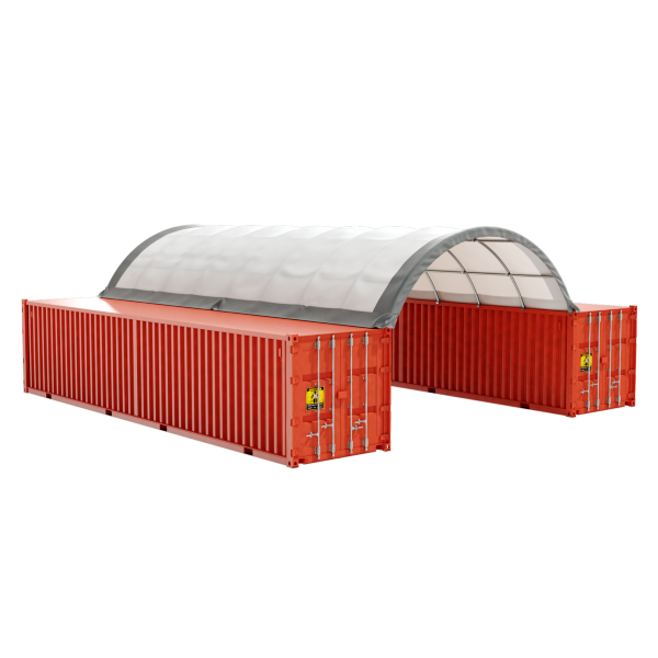 EMC C2040 Container Shelter - 20' Wide x 40' Length