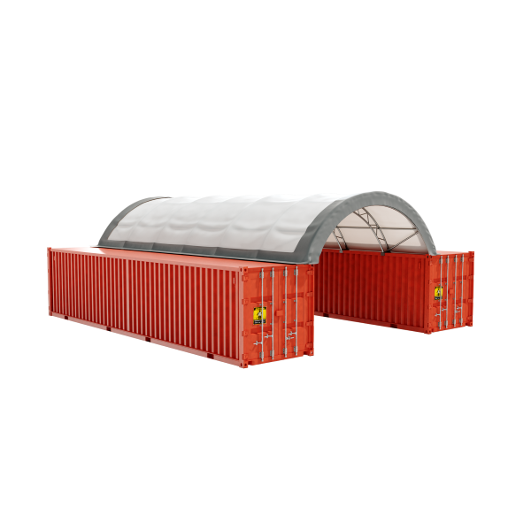 EMC C2040 Double Truss Container Shelter - 20' Wide x 40' Length