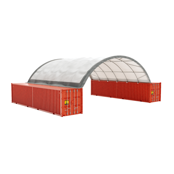 EMC C404011 Single Truss Container Shelter - 40'x40'x11'