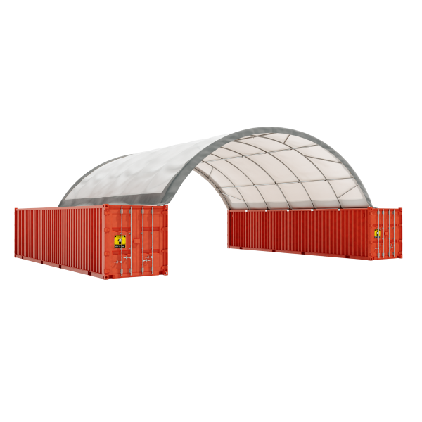 EMC C404011 Single Truss Container Shelter - 40'x40'x11'