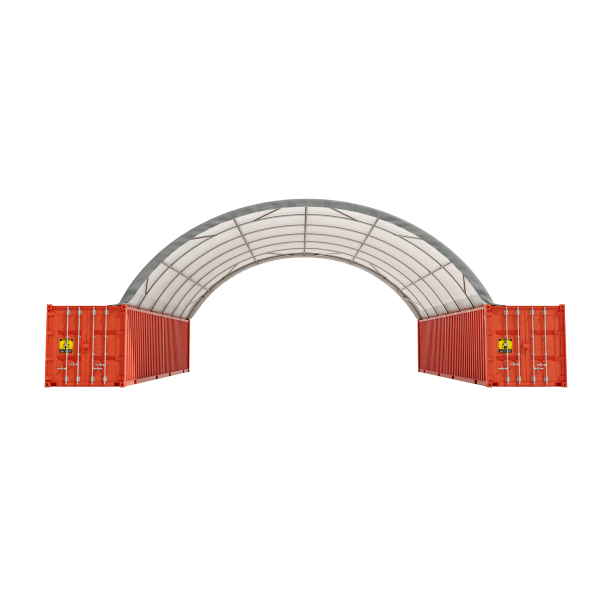 EMC C404011 Single Truss Container Shelter - 40'x40'x11'