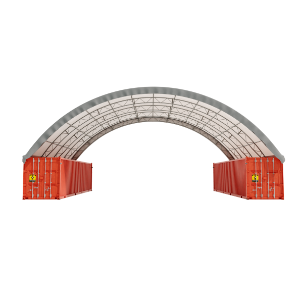 EMC Container Shelter 60'x40'x20' (610g PVC) Double Trussed