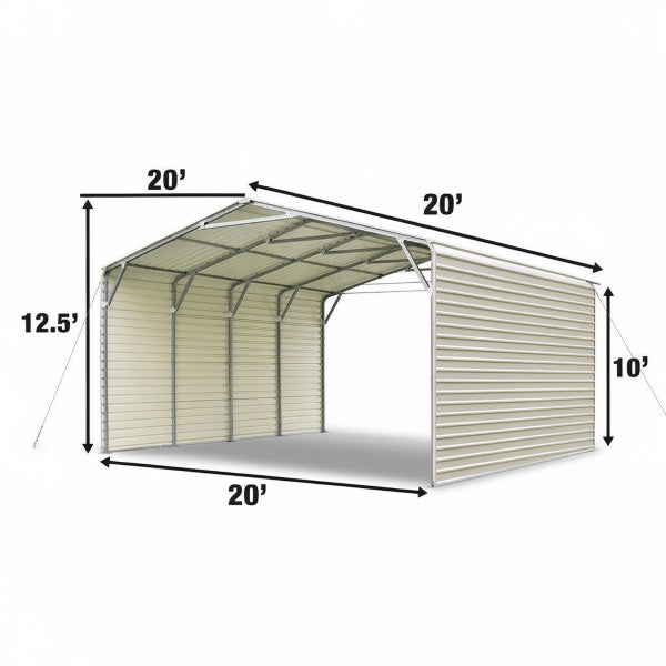 EMC 20FT x 20FT Metal Carport Shed