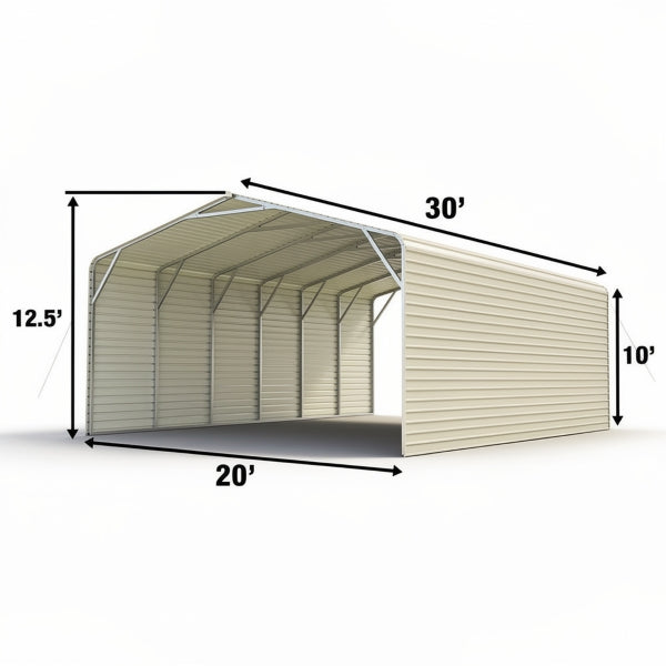 EMC 20FT x 30FT Metal Carport Shed