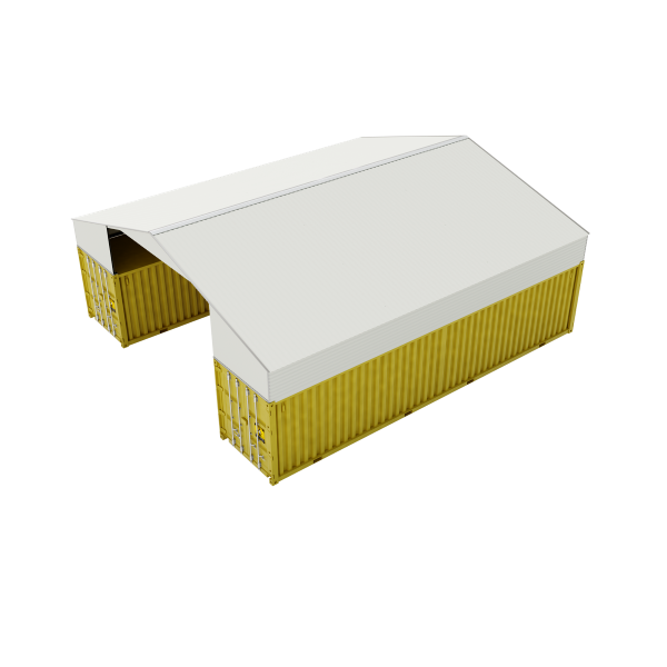 EMC Metal Container Roof Shed - 36' Wide x 40' Length x 8.5' Height