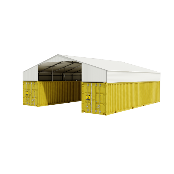 EMC Metal Container Roof Shed - 36' Wide x 40' Length x 8.5' Height