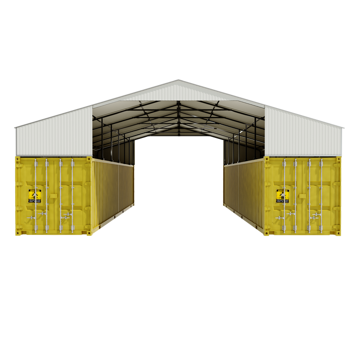 EMC Metal Container Roof Shed - 36' Wide x 40' Length x 8.5' Height