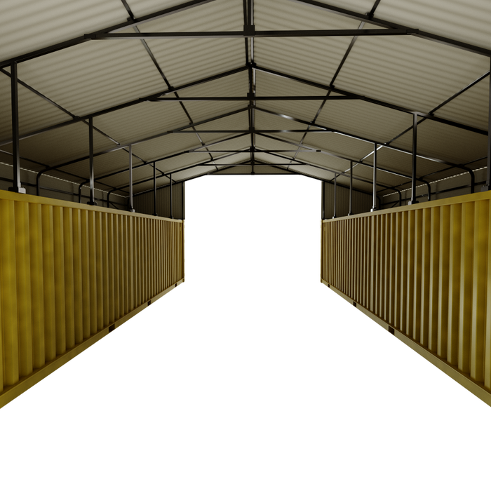 EMC Metal Container Roof Shed - 36' Wide x 40' Length x 8.5' Height