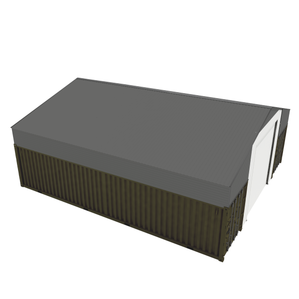 EMC Front & Back Wall Kit For SG3640-H260 Metal Container Roof Shed