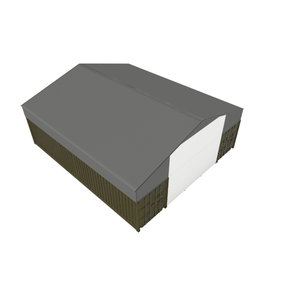 EMC Front & Back Wall Kit For SG3640-H260 Metal Container Roof Shed