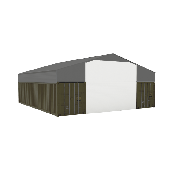 EMC Front & Back Wall Kit For SG3640-H260 Metal Container Roof Shed