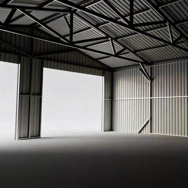 EMC 25FT×33FT Double Door Metal Warehouse Shed