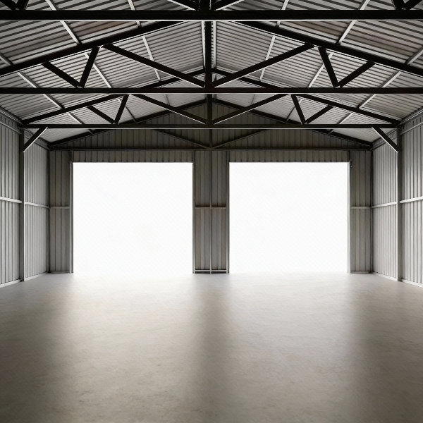 EMC 25FT×41FT Double Door Metal Warehouse Shed