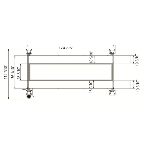 EMC 9000 lbs Four Post Auto Lift