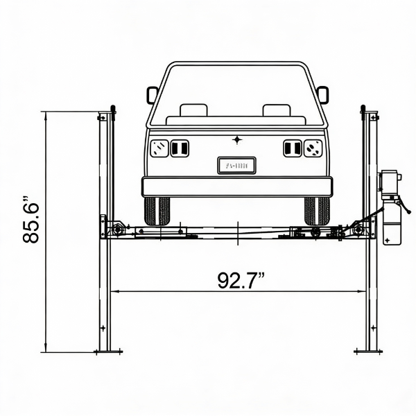 EMC 9000 lbs Four Post Auto Lift