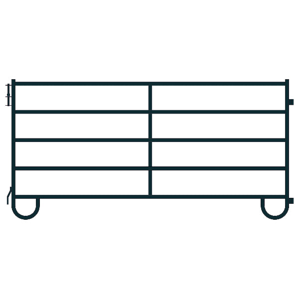 EMC 54 Panels & 2 Gates Corral Cattle Panels Pack - 10 Foot Wide x 5 for Height Per Panel - Powder Coated Tube Frame