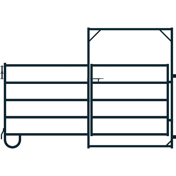 EMC 54 Panels & 2 Gates Corral Cattle Panels Pack - 10 Foot Wide x 5 for Height Per Panel - Powder Coated Tube Frame