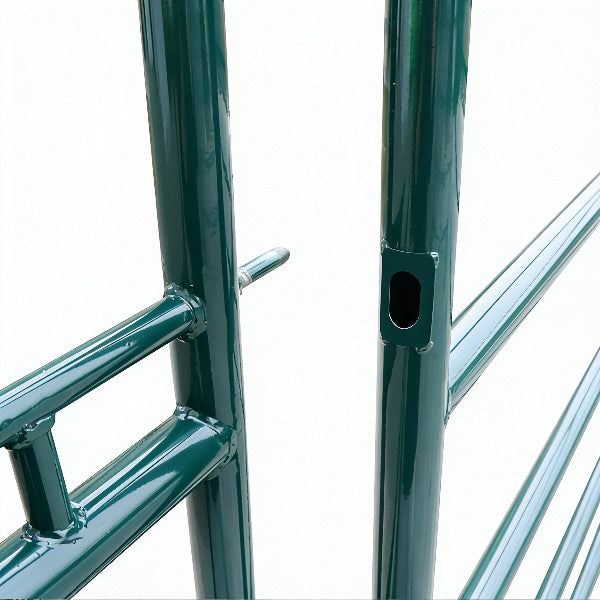 EMC 54 Panels & 2 Gates Corral Cattle Panels Pack - 10 Foot Wide x 5 for Height Per Panel - Powder Coated Tube Frame