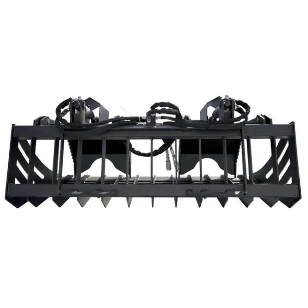 EMC 72" Rock Grapple Bucket for Skid Steer - 20" Grapple Width - Sturdy Iron Claws