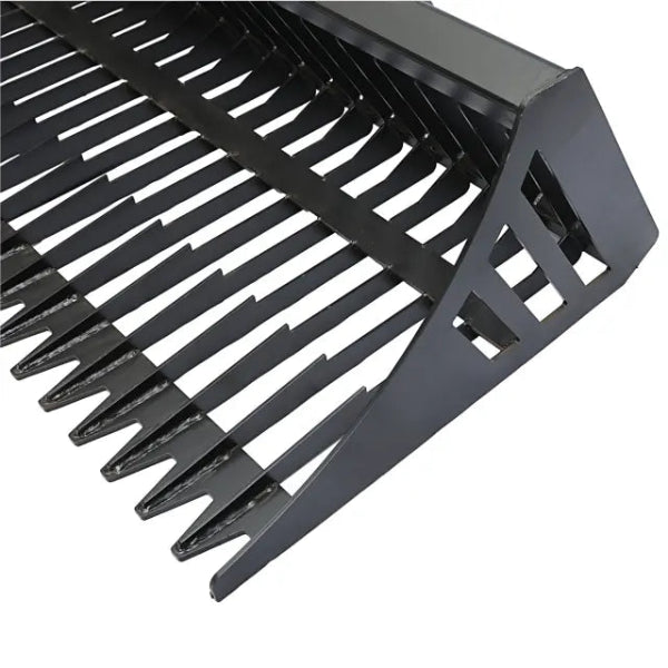 EMC 72" Skid Steer Rock Bucket - Heavy Duty Iron Body