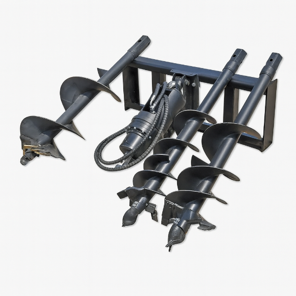 EMC Pack of 3 Skid Steer Auger with 3 Bits - 1 Pcs 9" Diameter - 1 Pcs 12" Diameter - 1 Pcs 18" Diameter