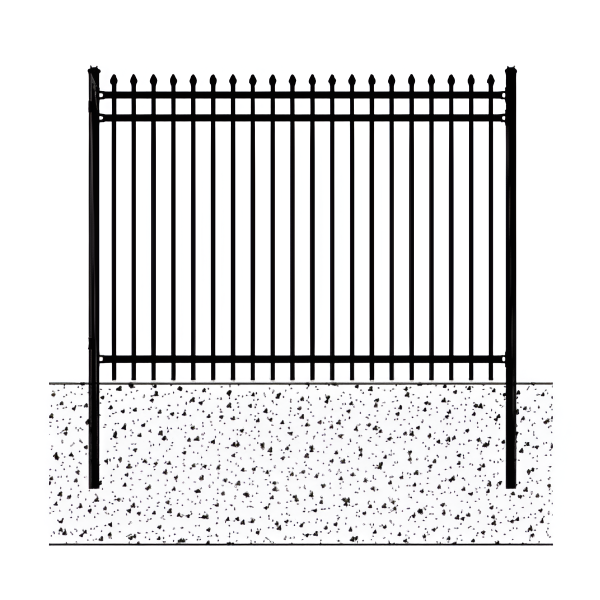 EMC Single 8’×6′ Sharp Top Industrial Ornamental Fence