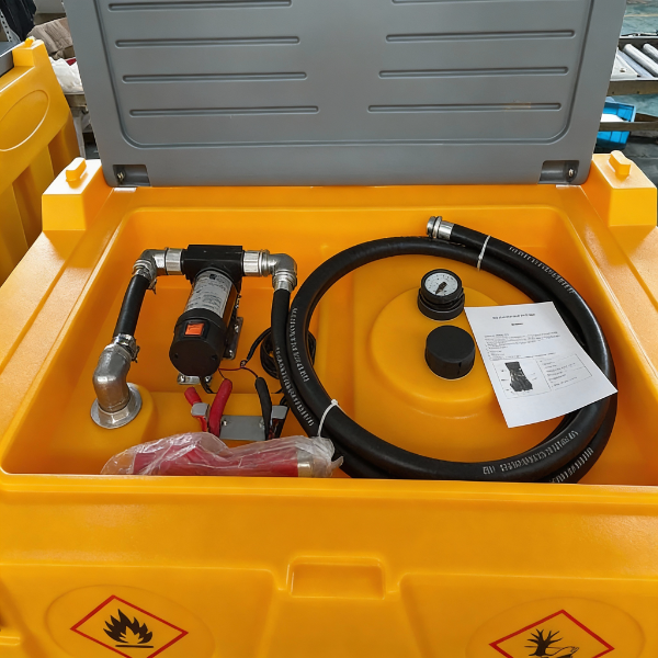 EMC Portable Diesel Fuel Tank - 116 US Gallon (440 Liters) - 13' hose - 12V self priming pump