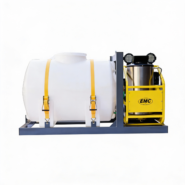 EMC 4000 PSI Hot Water Pressure Washer, 14 HP Kohler, 245 Gallon Water Tank