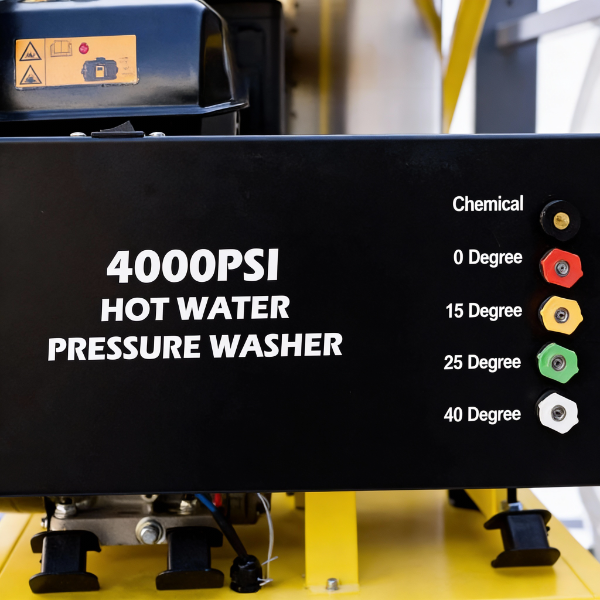 EMC 4000 PSI Hot Water Pressure Washer, 14 HP Kohler, 245 Gallon Water Tank