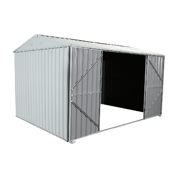 8'x11' Galvanized Metal Shed - 29 gauge steel walls - resistant snow load and wind load